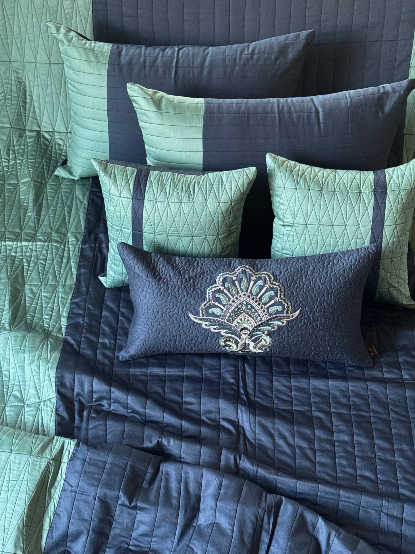 The Cotton Blue Teal Bedding Set