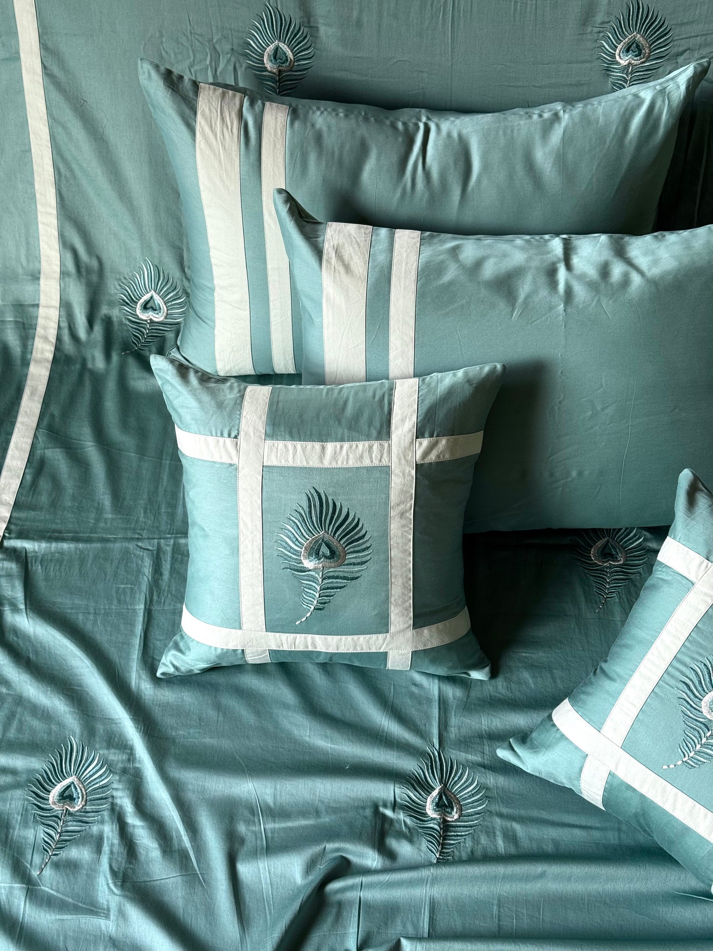 The Teal Peacock Bedsheet Set