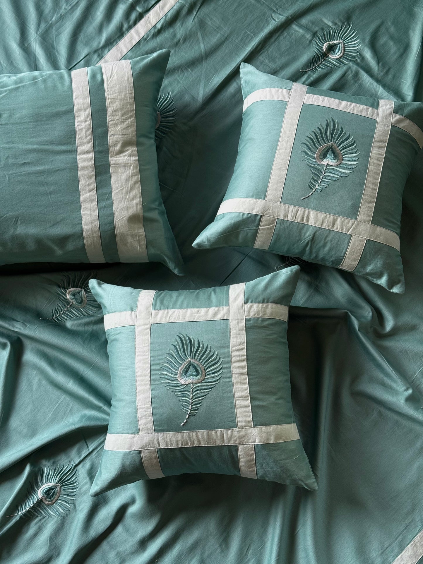 The Teal Peacock Bedsheet Set