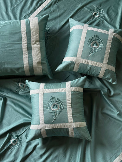 The Teal Peacock Bedsheet Set