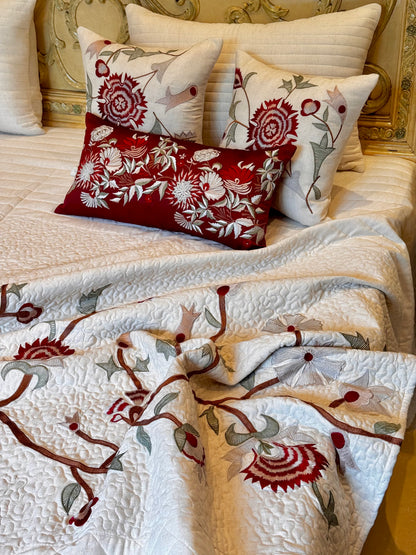 The Cotton Linen Hibiscus Bedding Set