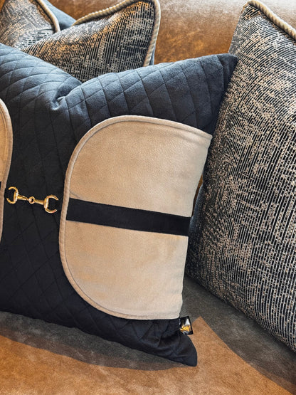 The Black Elite Saddle Stitch Cushion