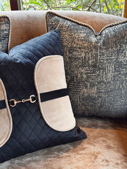 The Black Elite Saddle Stitch Cushion