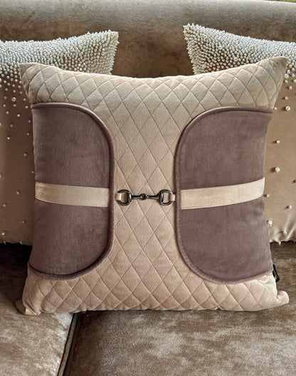 The Dull Gold Saddle Stitch Cushion Cover