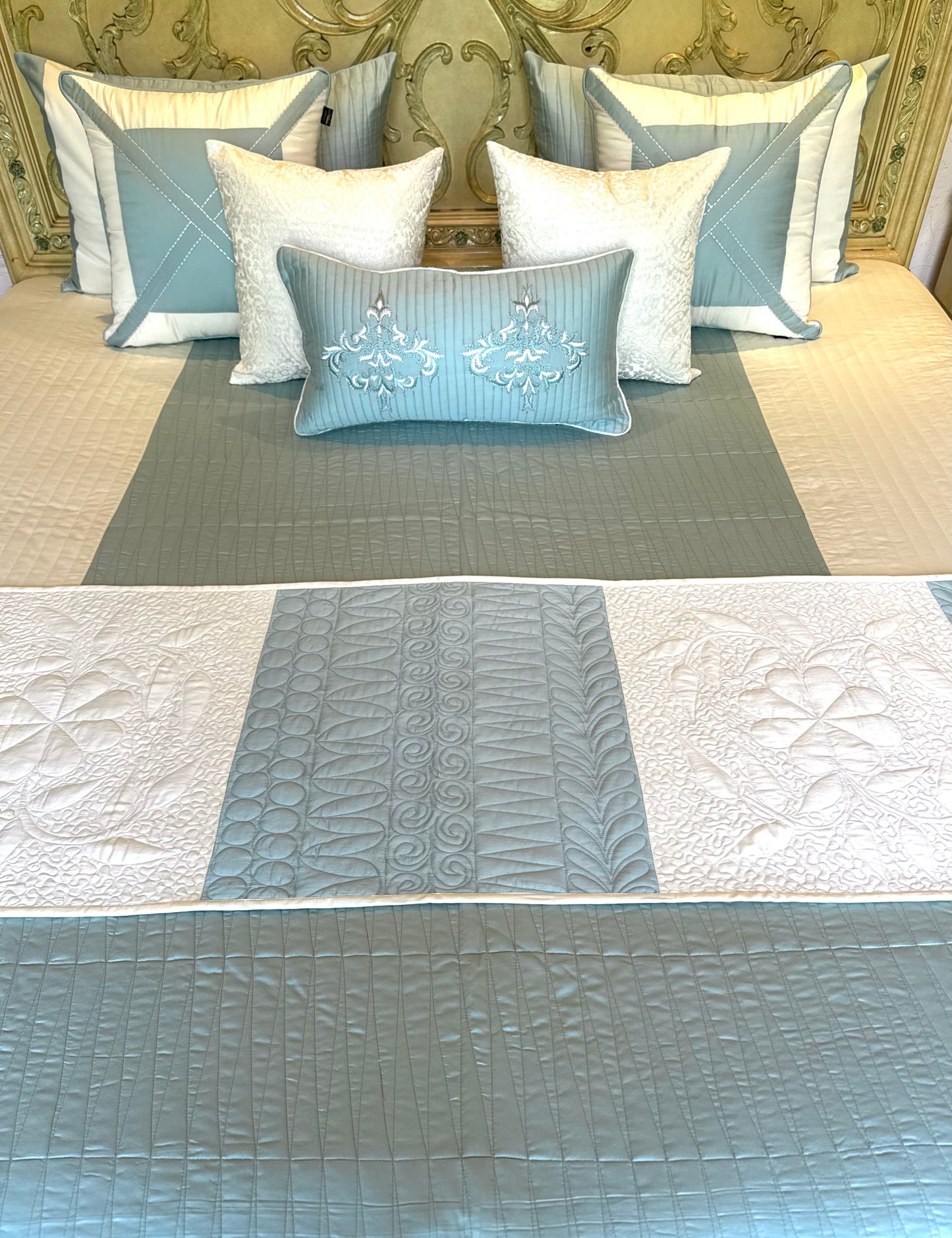 The Ivory Azure Bedding Set