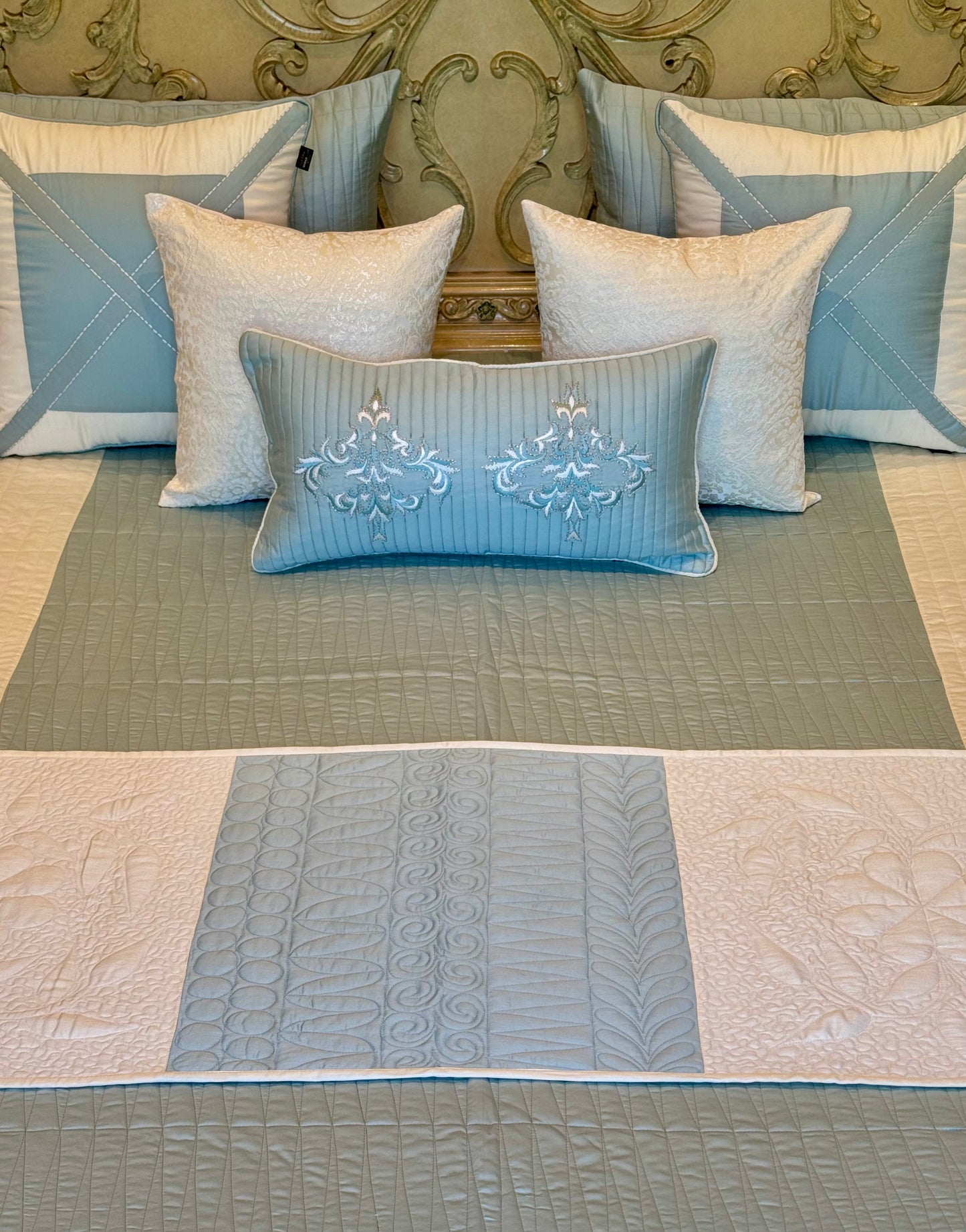 The Ivory Azure Bedding Set