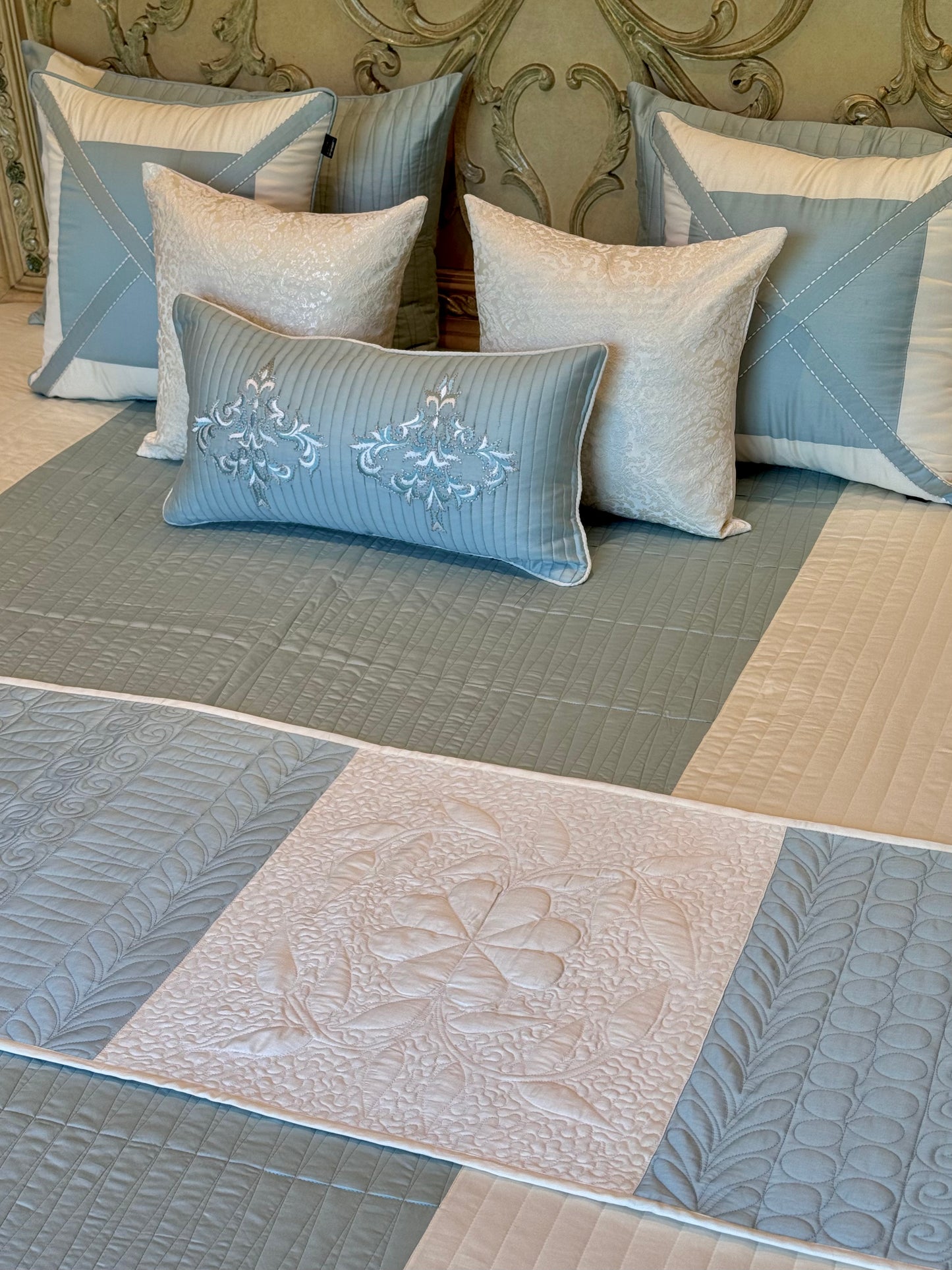 The Ivory Azure Bedding Set
