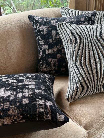 The Black Eclipse Cushion Cover Set (Set Of 4 Covers)