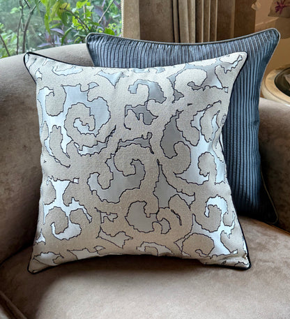 The Silver Contour Cushion Cover