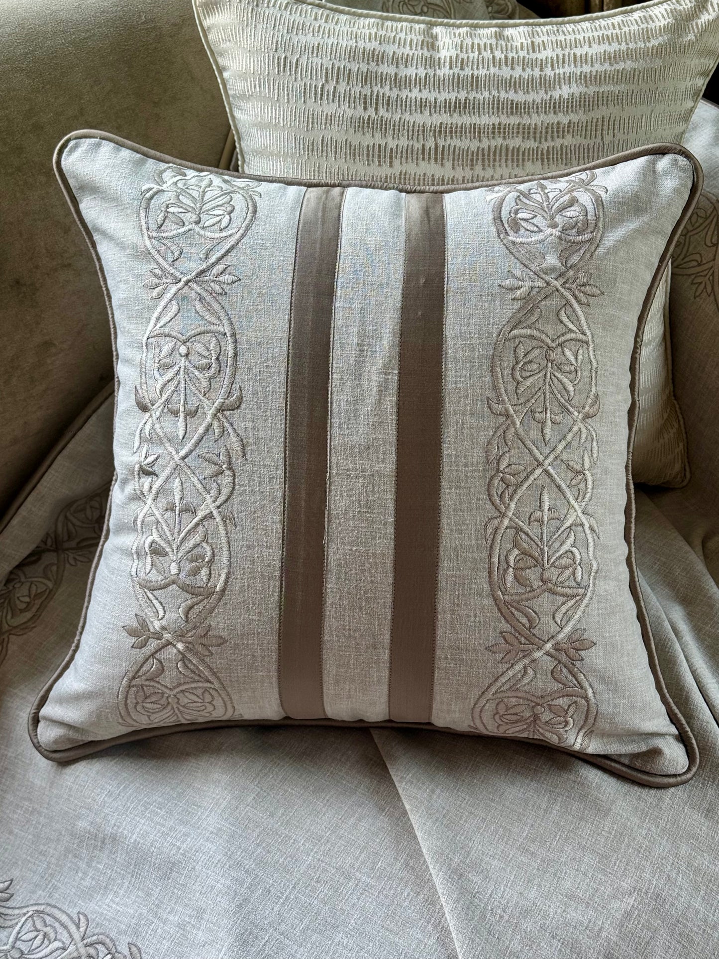 The Beige Marlowe Cushion Cover