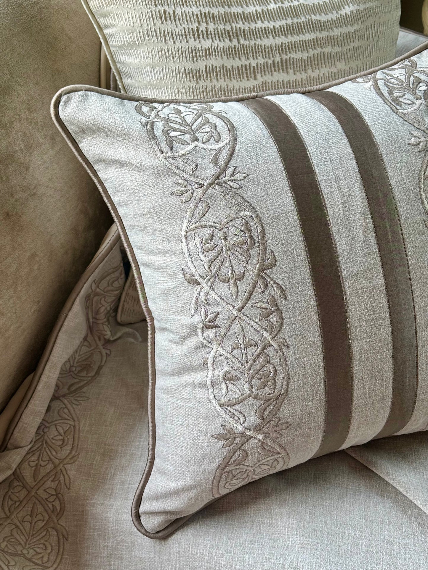 The Beige Marlowe Cushion Cover