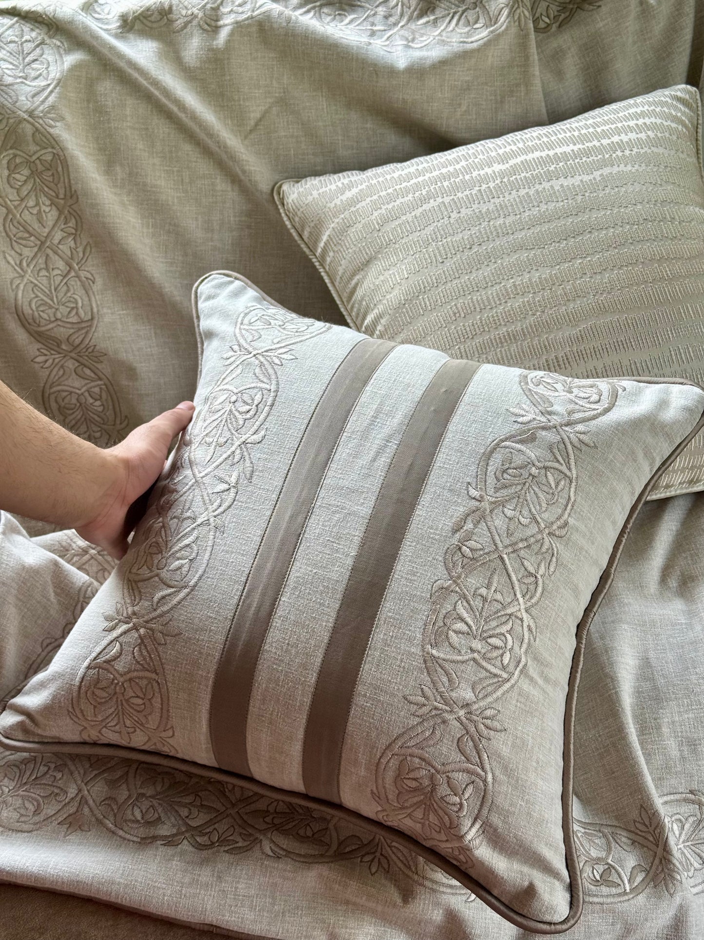 The Beige Marlowe Cushion Cover