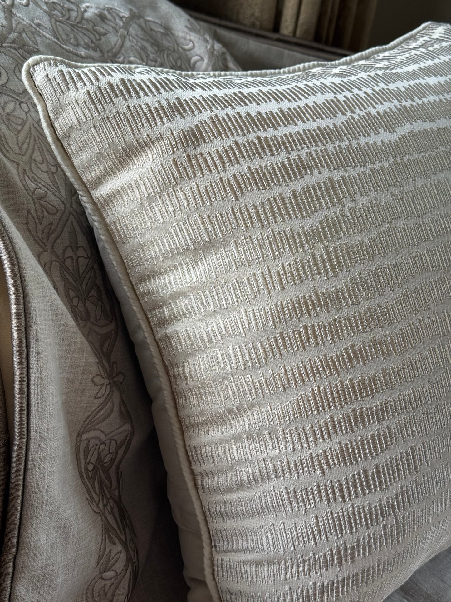 The Ivory Rhythm Cushion Cover