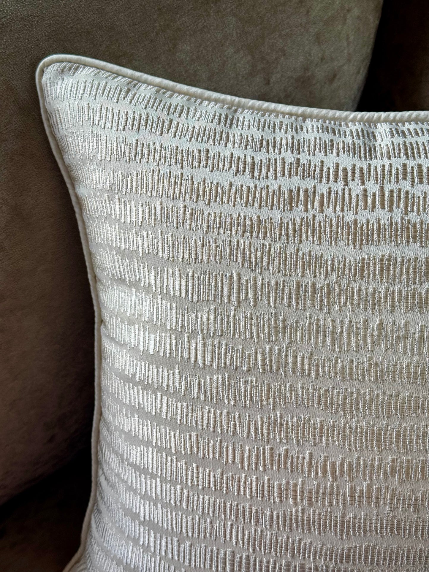 The Ivory Rhythm Cushion Cover