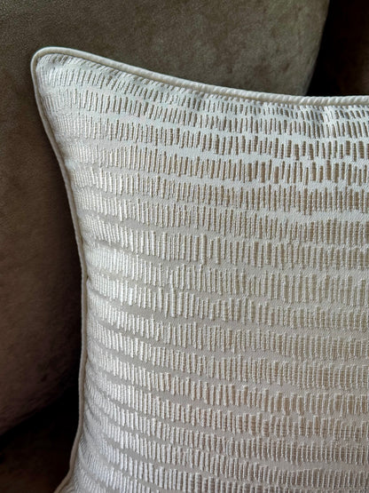 The Ivory Rhythm Cushion Cover