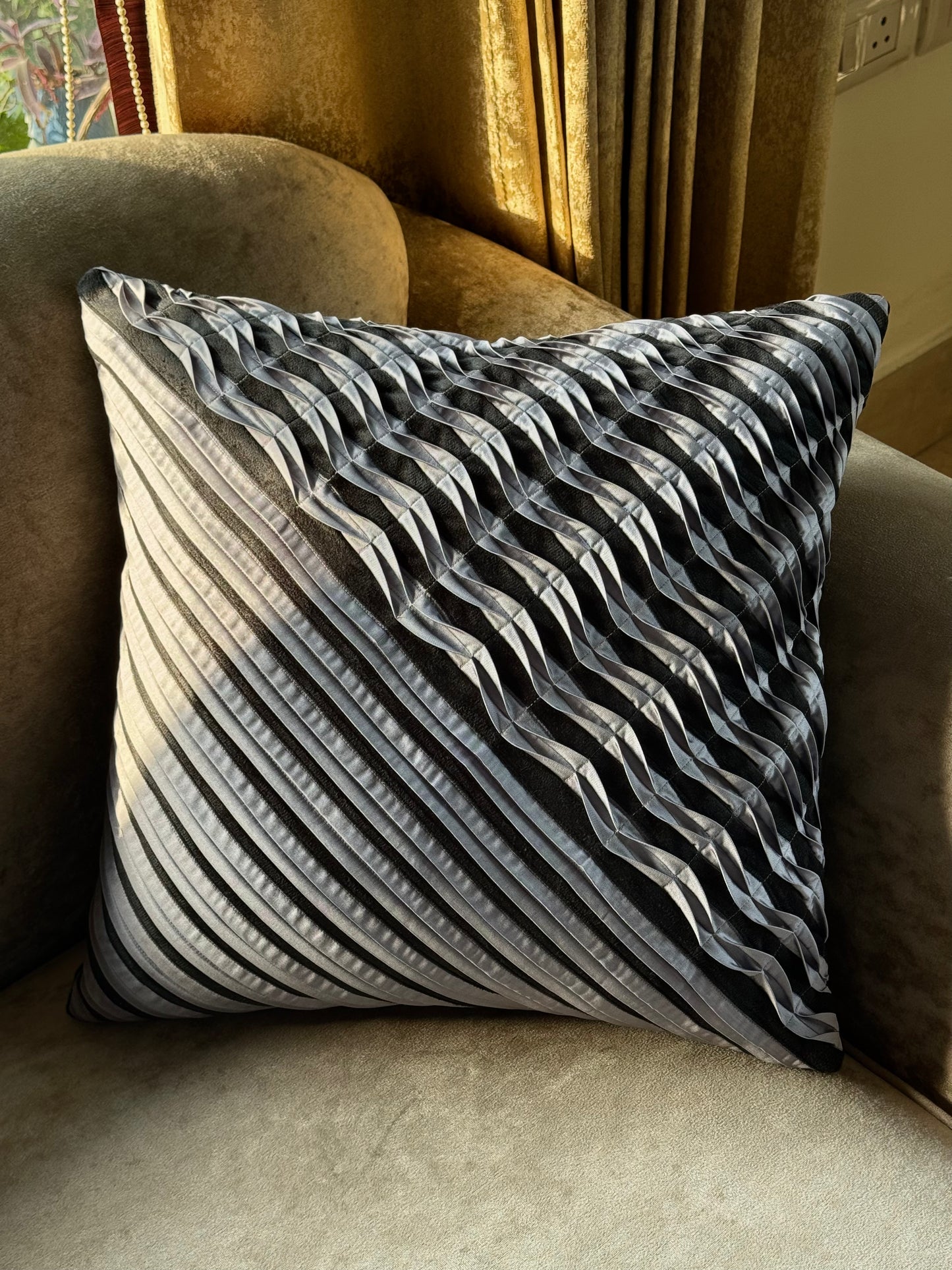 The Black Lattice Cushion Cover