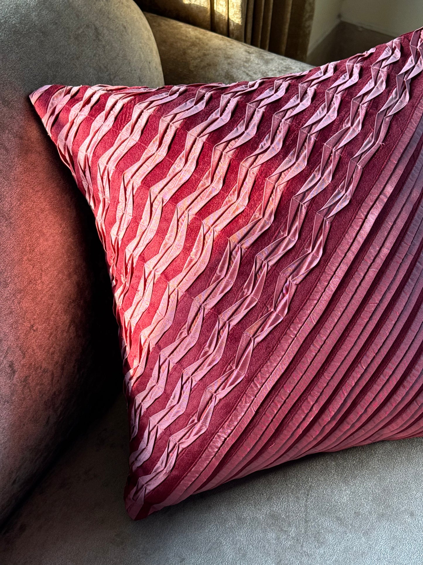 The Cherry Lattice Cushion Cover