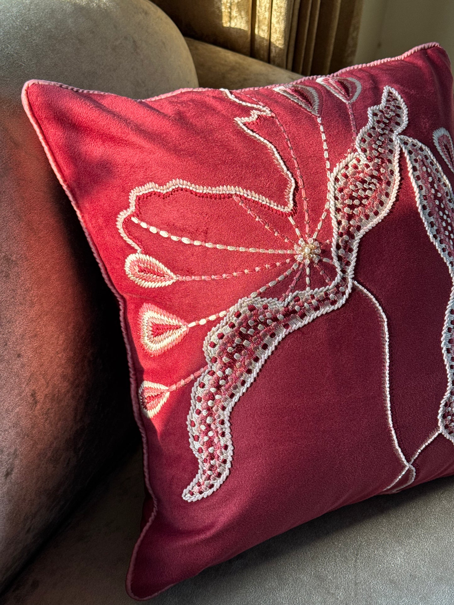 The Cherry Rosé Cushion Cover