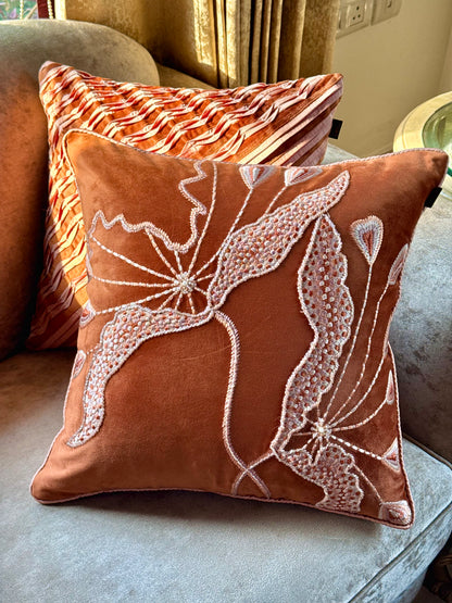 The Rust Lattice Cushion Cover