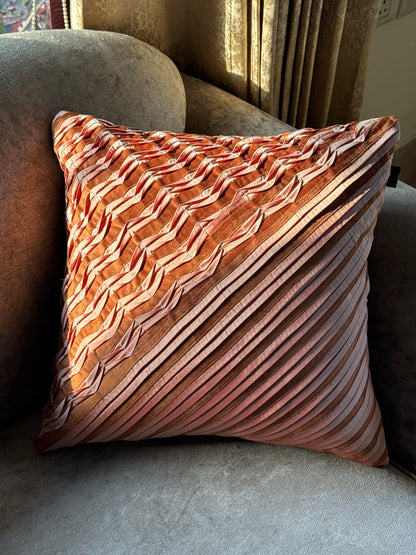 The Rust Lattice Cushion Cover