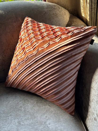 The Rust Lattice Cushion Cover