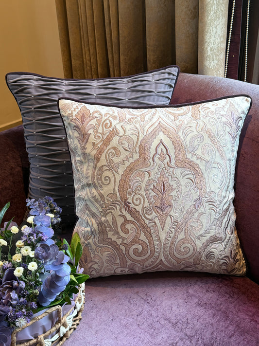 The Lilac Pleat Cushion Cover