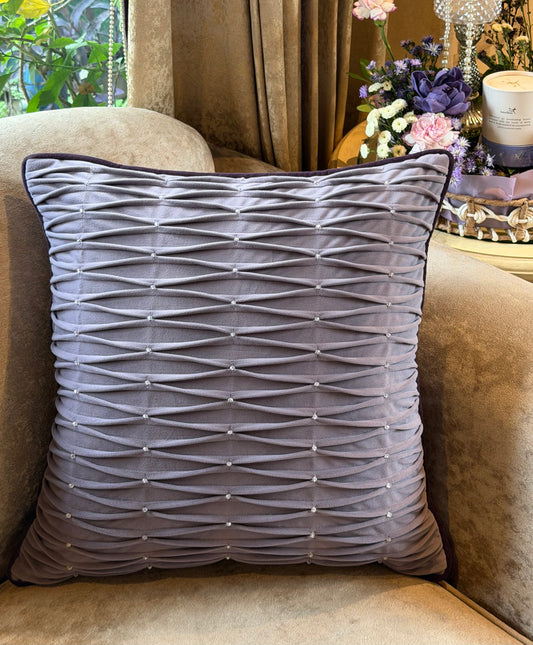 The Lilac Pleat Cushion Cover