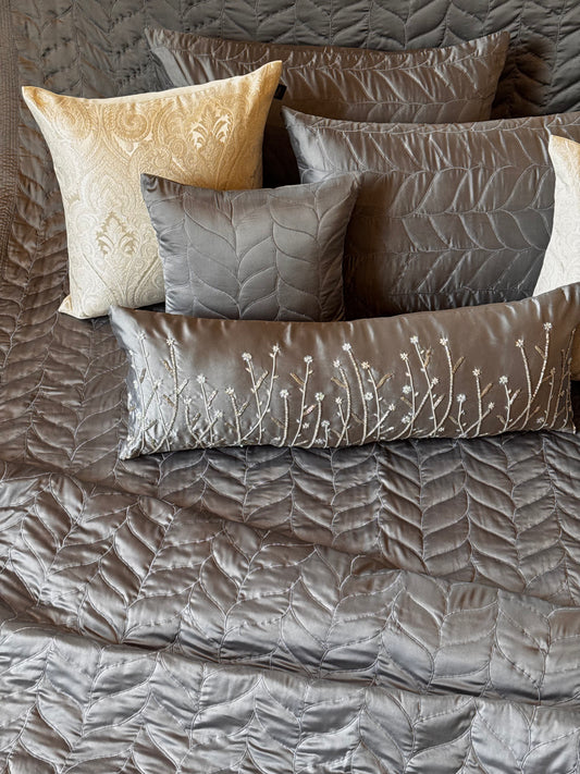 The Grey Pure Satin Pinnacle Bedding