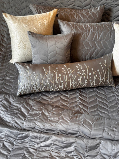 The Grey Pure Satin Pinnacle Bedding