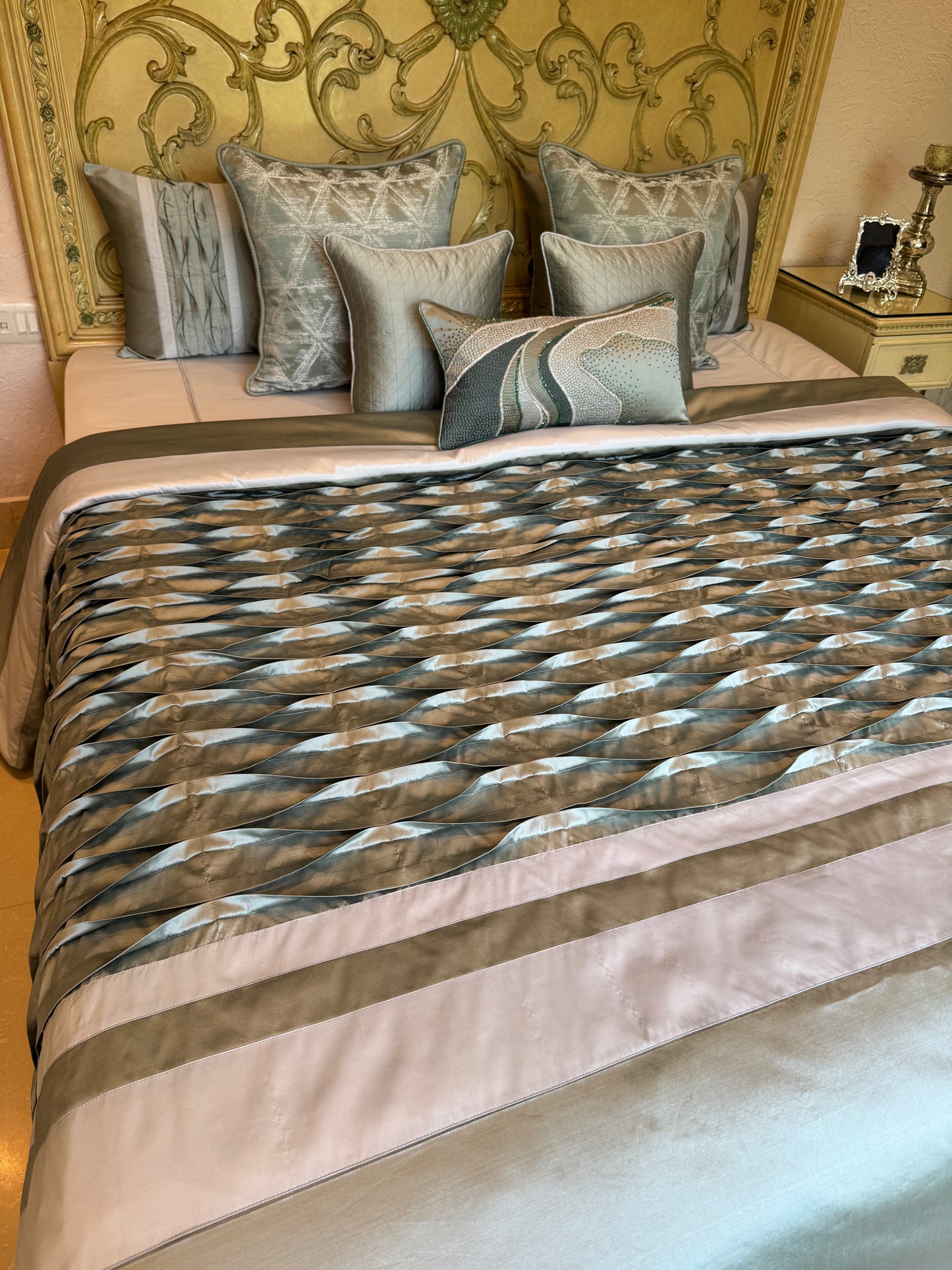 The Sage Pleat Quilt Set