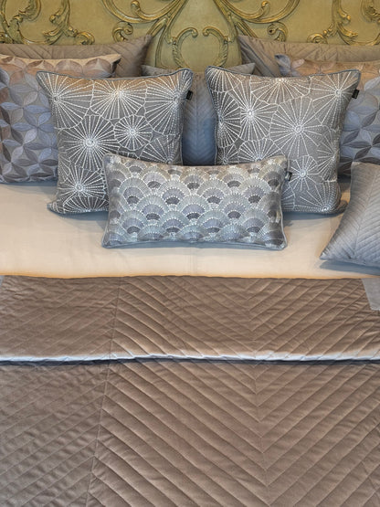 The Grey Crescent Bedding Set