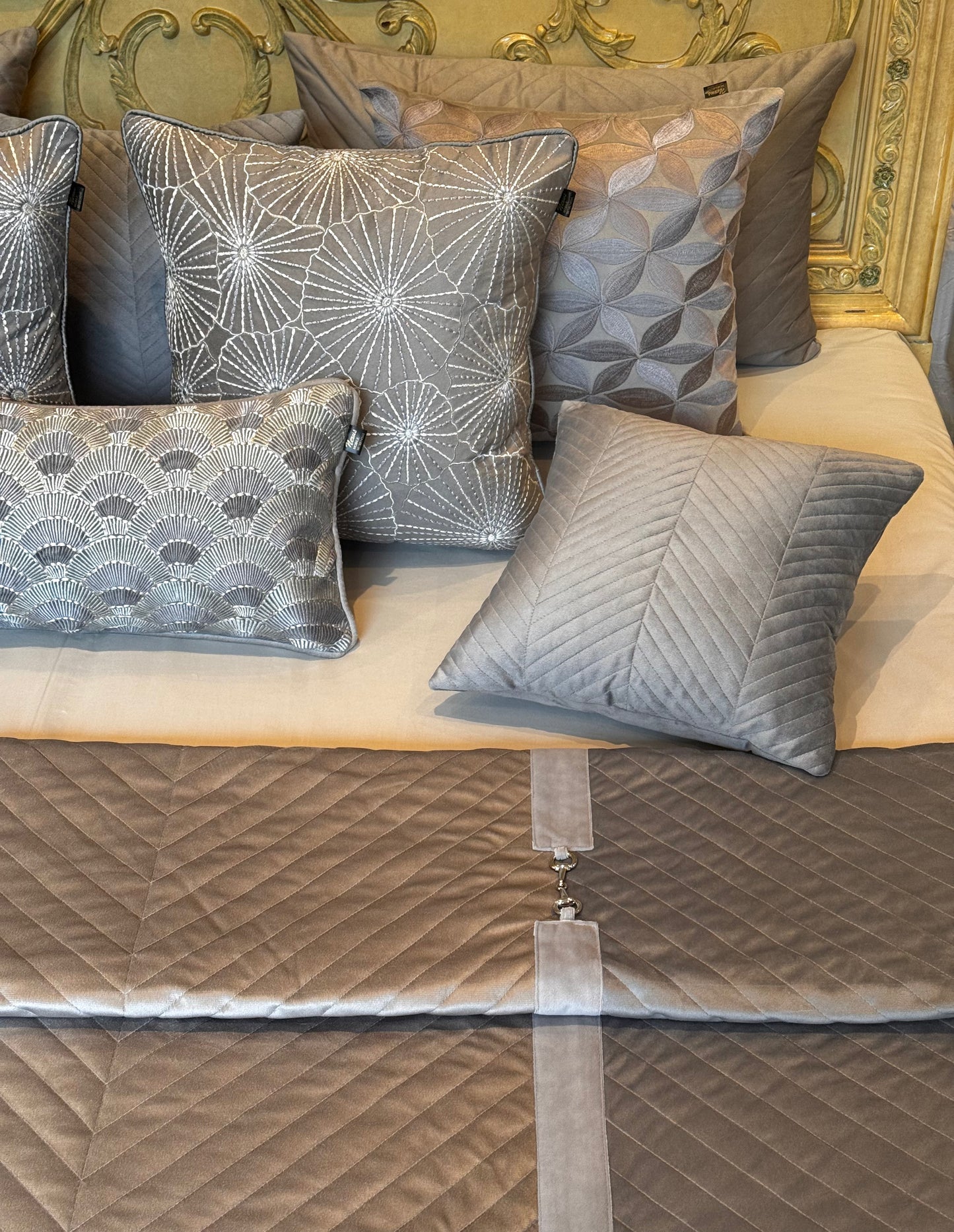The Grey Crescent Bedding Set