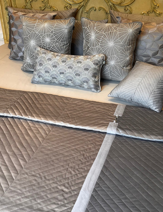 The Grey Crescent Bedding Set