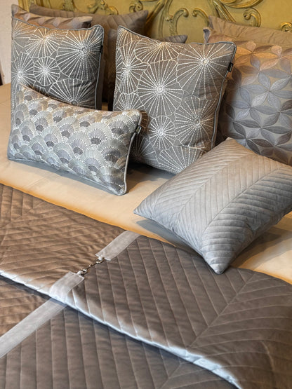 The Grey Crescent Bedding Set