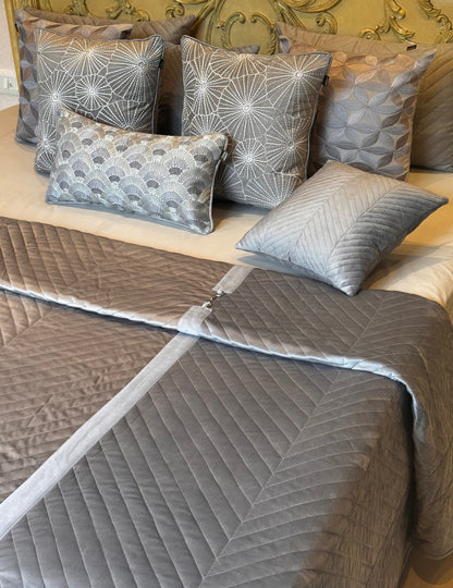 The Grey Crescent Bedding Set