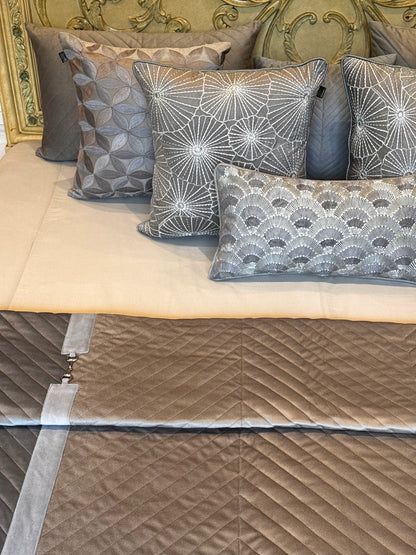 The Grey Crescent Bedding Set