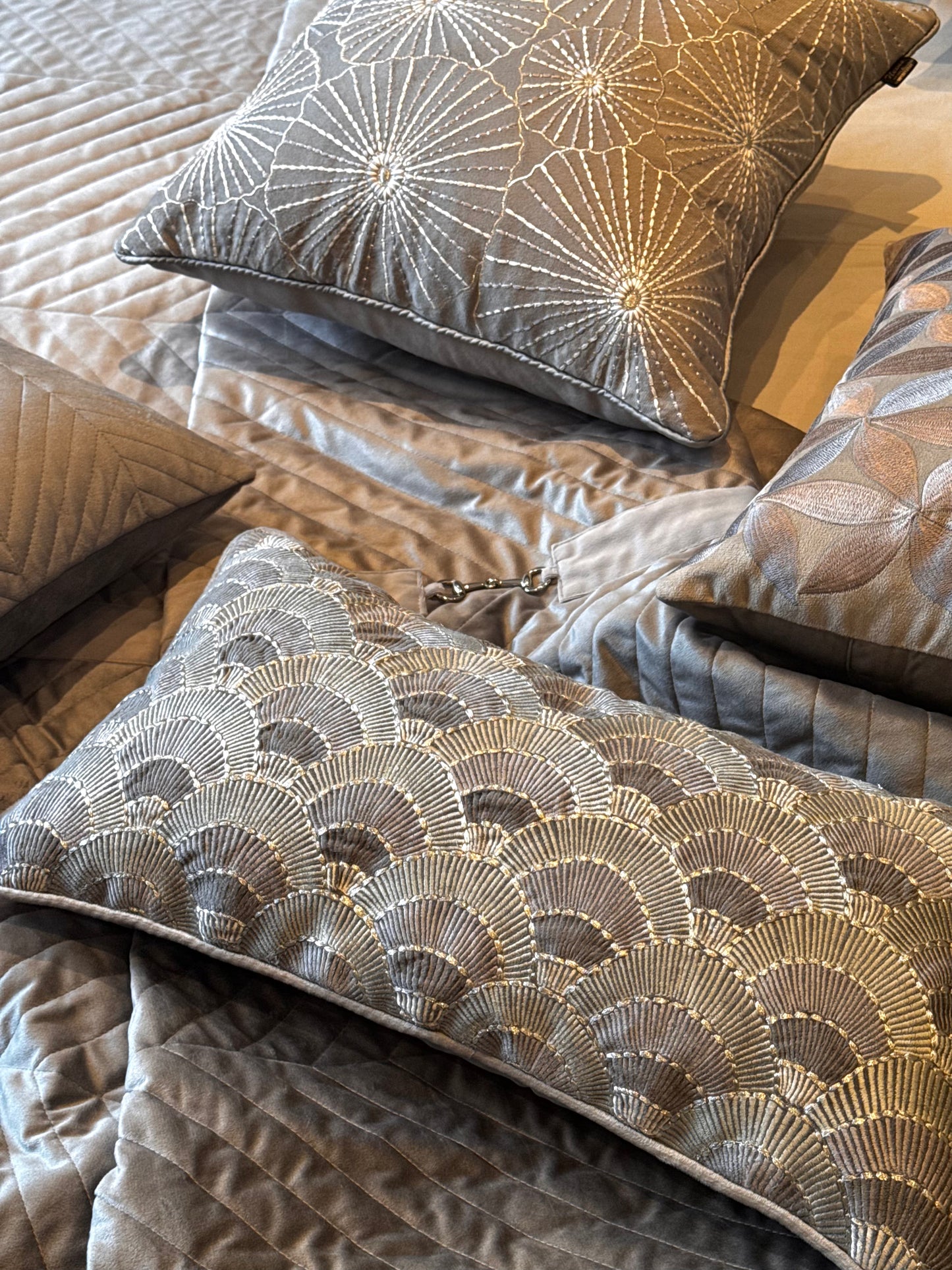 The Grey Crescent Bedding Set