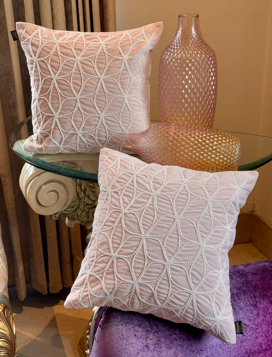 THE BLUSH PINK FLORET CUSHION