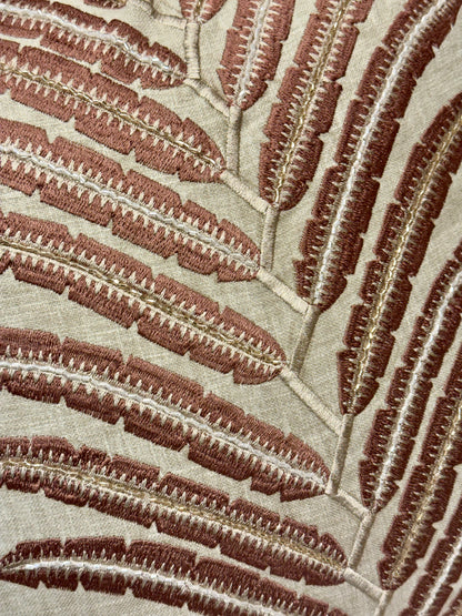 The Beige-Rust Folia Cushion Cover