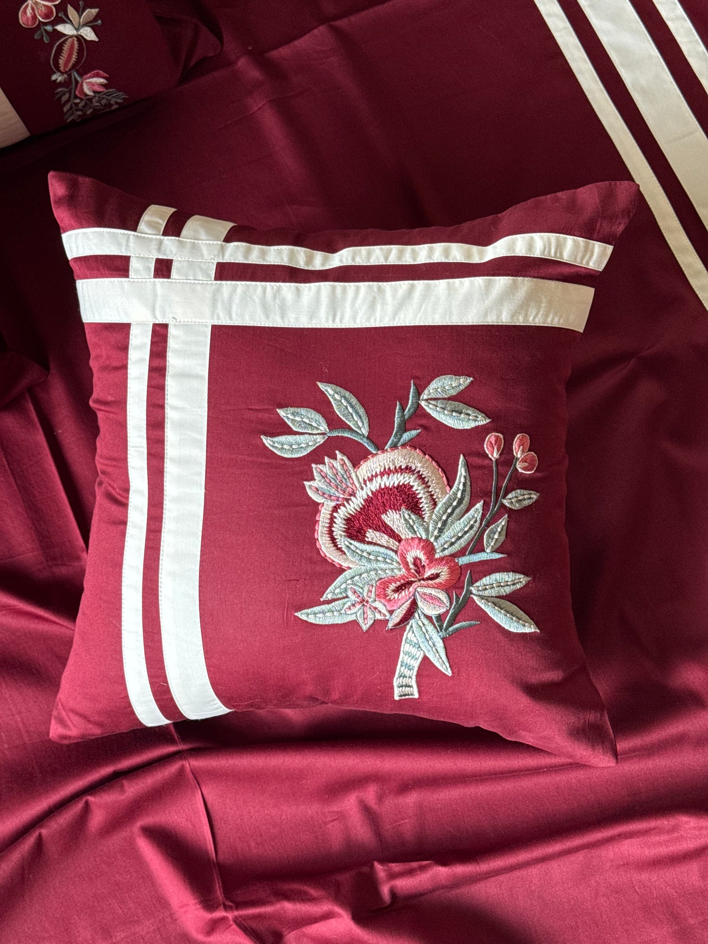 The Maroon Pomegranate Bedsheet Set