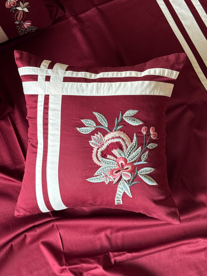 The Maroon Pomegranate Bedsheet Set