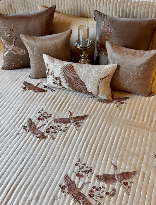 The Cream Bird Bedding Set