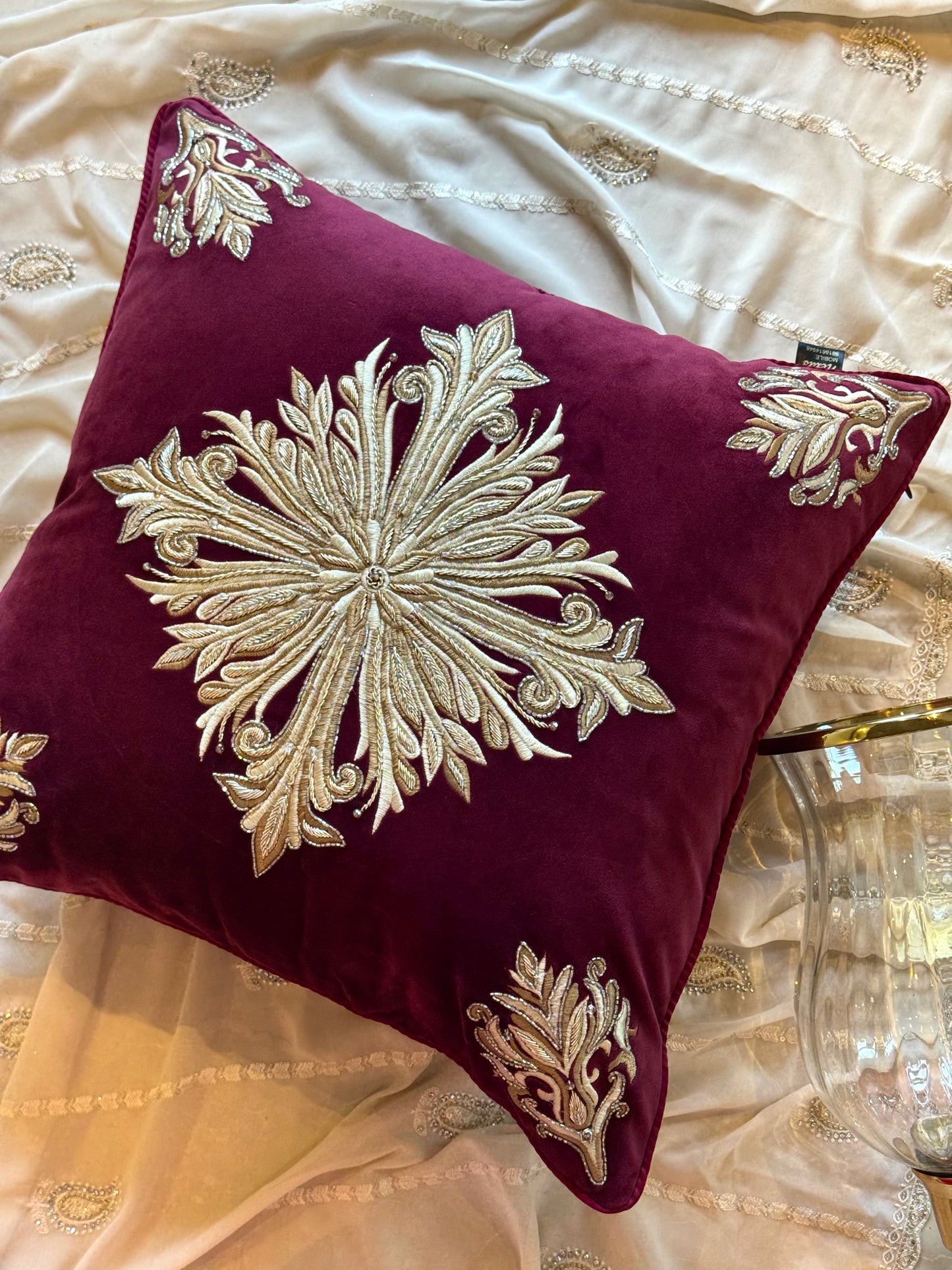 The Ruby Jewel Cushion Cover