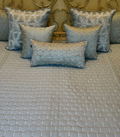 The Pastel Sage Honeycomb Bedding Set