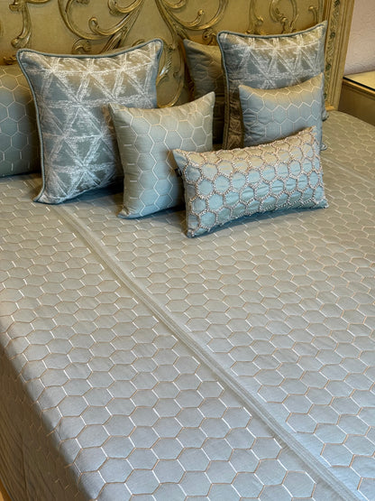 The Pastel Sage Honeycomb Bedding Set