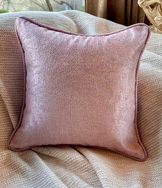 The Blush Pink Metallic Cushion Cover