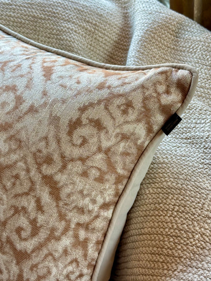 Ivory Damask Cushion Cover