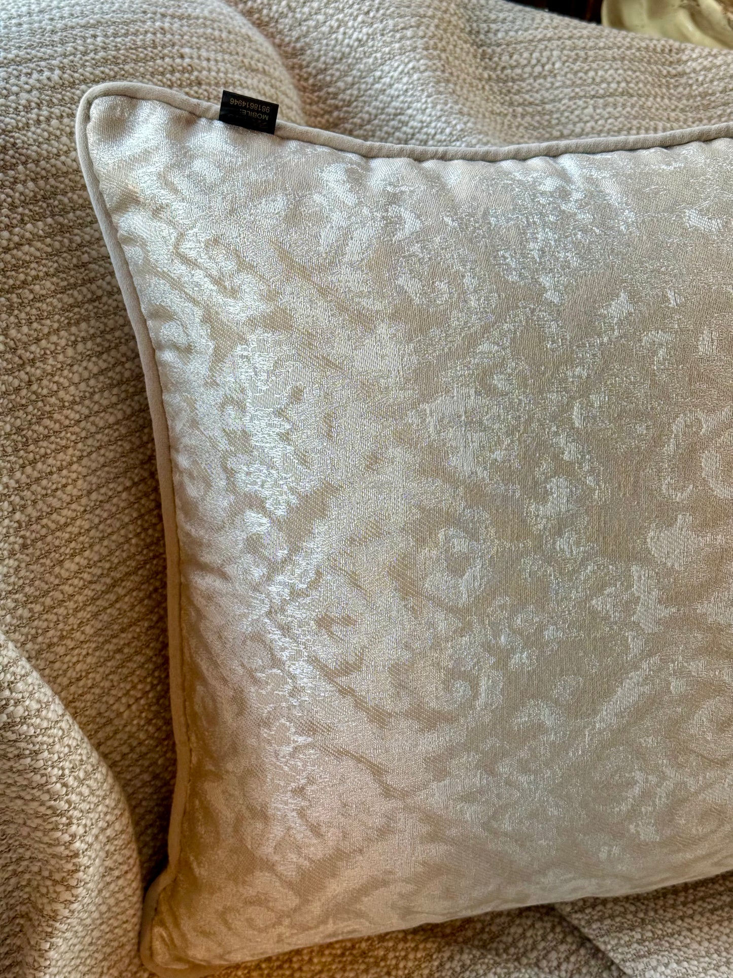 The Pearl Damask Cushion Cover