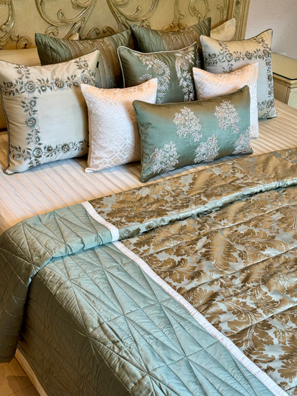 The Sage Merlot Quilt Set