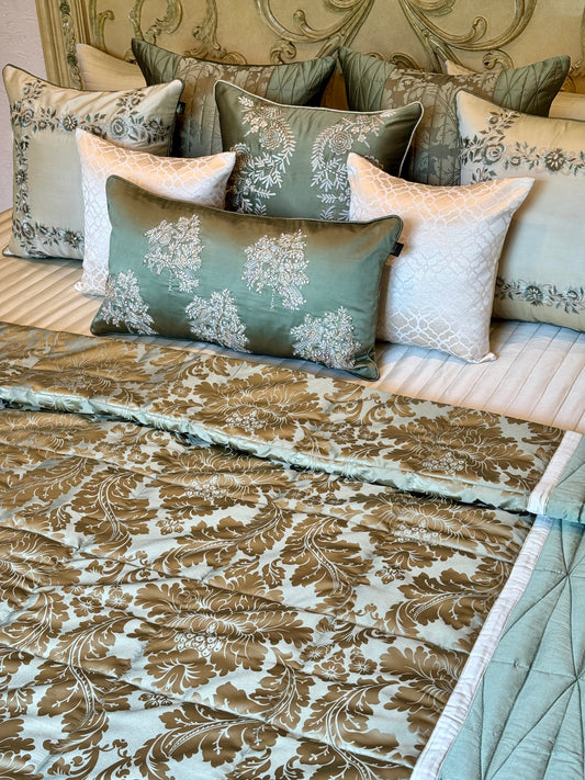 The Sage Merlot Quilt Set
